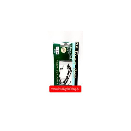 HYPER BASS WORM HOOK, REGULAR OFFSET-BLACK NICKEL