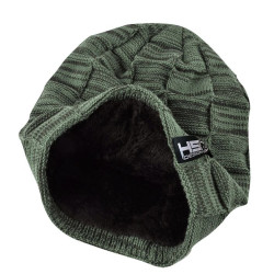 BEANIE GREEN CON PELLICCIA INTERNA