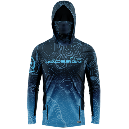 HOODED PERFORMANCE T-SHIRT BATHYMETRY